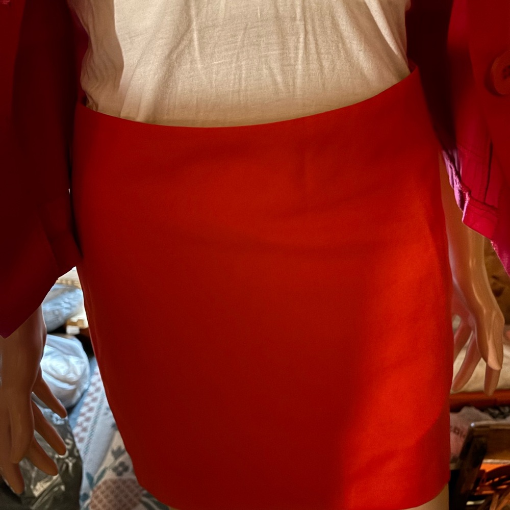 Women's Red Blazer & Skirt Suit - Picture 3 of 5